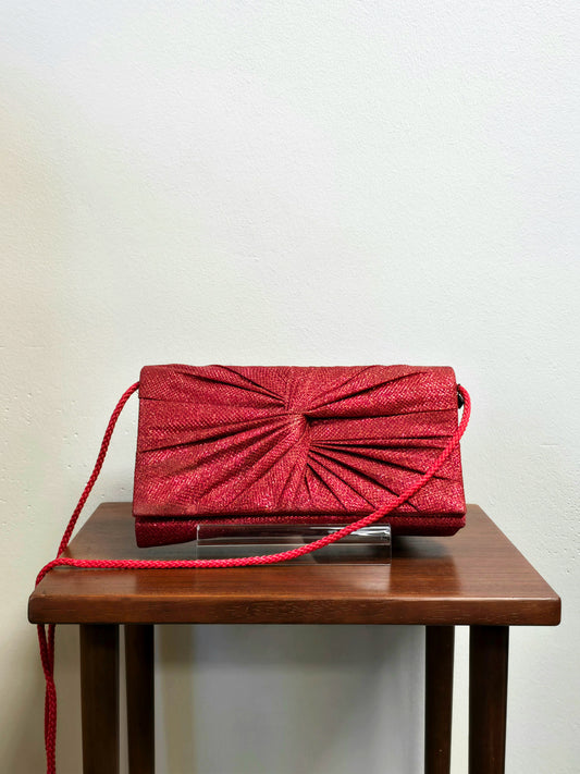 Vintage Sparkling Red Clutch