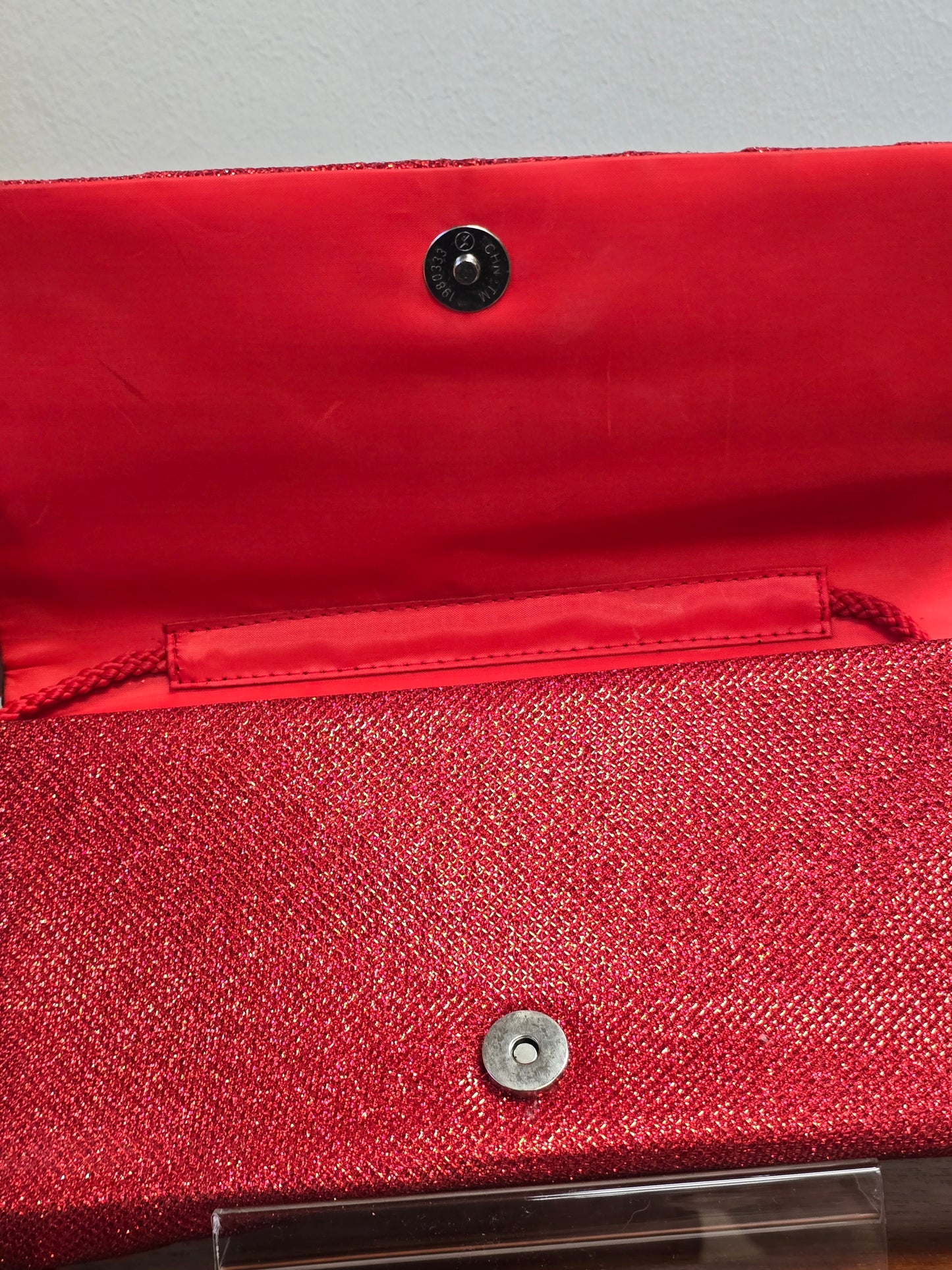 Vintage Sparkling Red Clutch