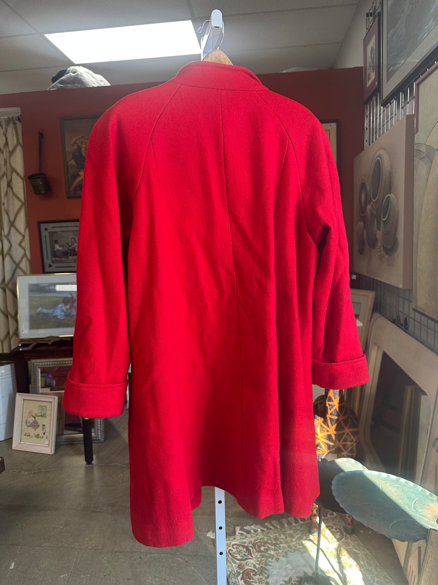 Vintage Red Wool Coat (L/XL)