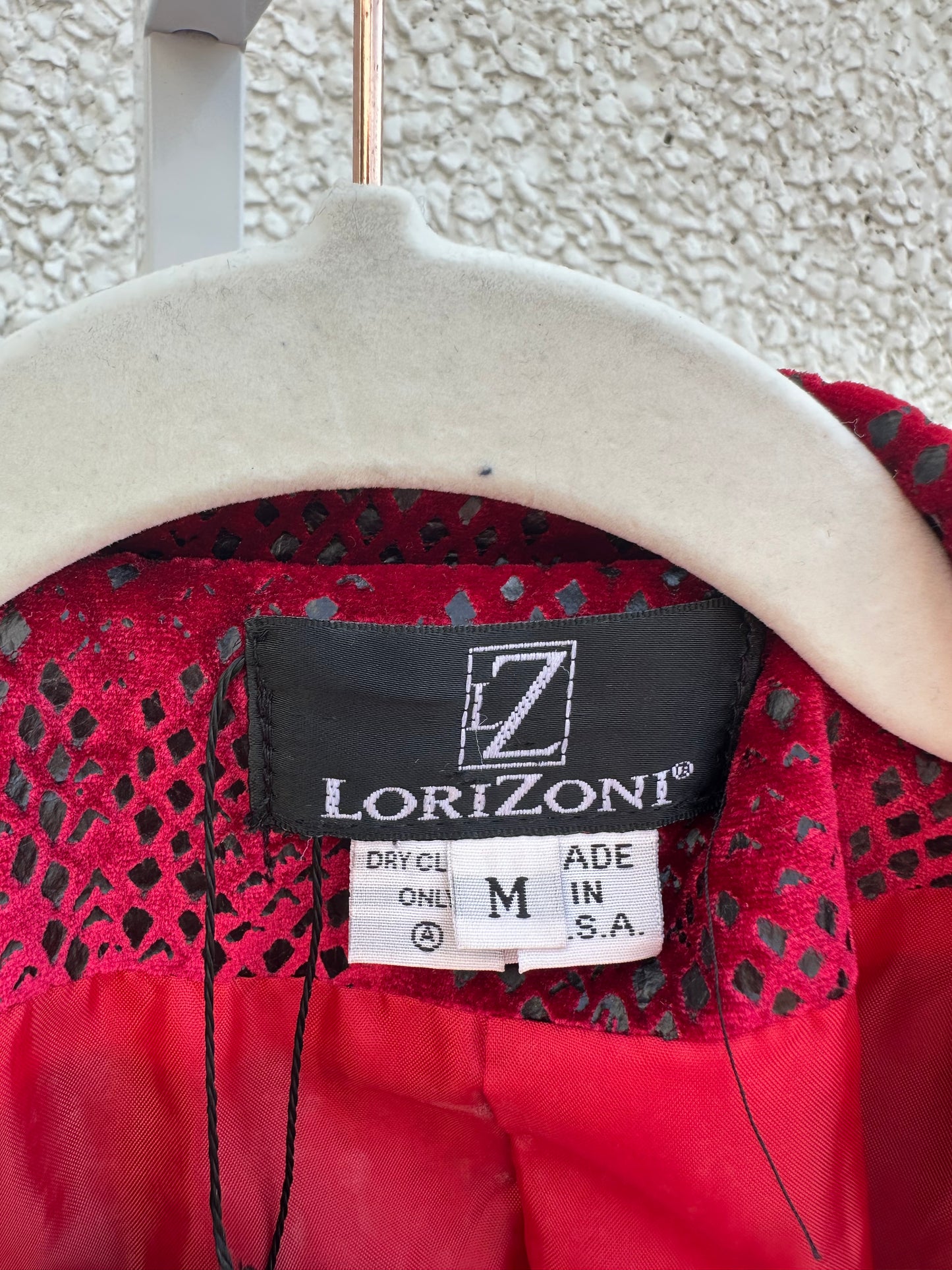 Vintage Silk Metallic Snake Print Crop Blazer (M)