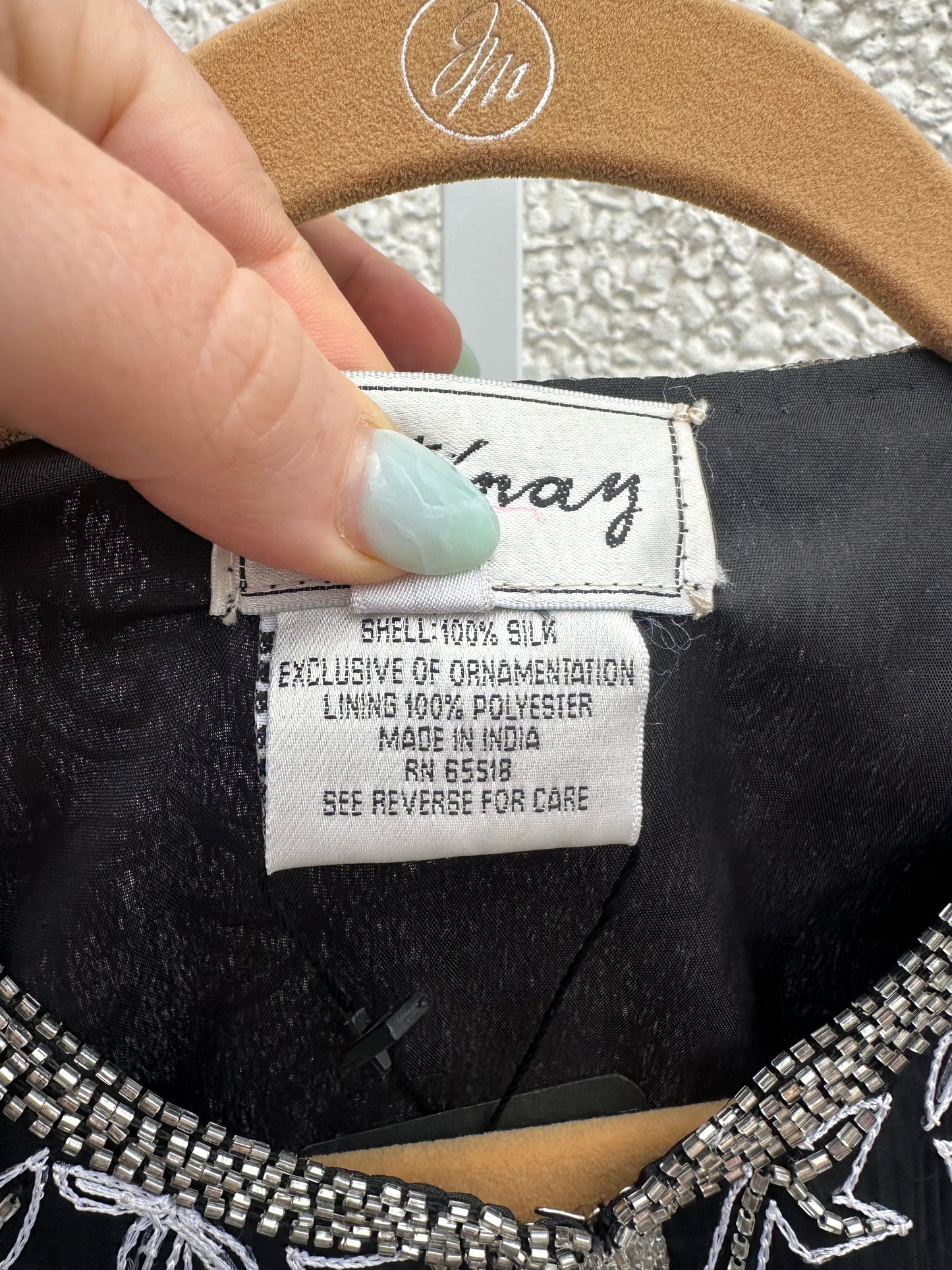 Vintage Beaded Open Jacket (S/M)