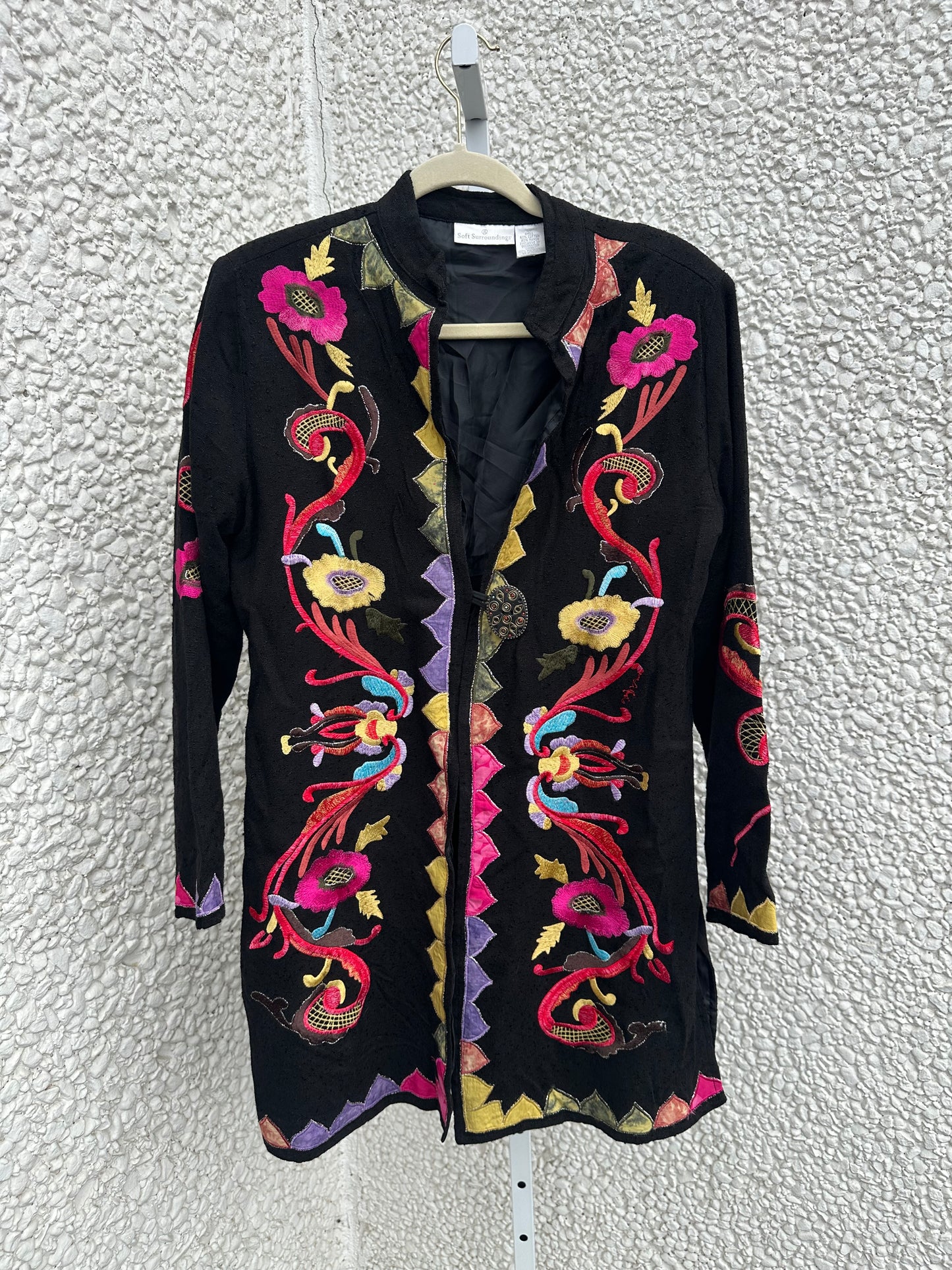 Vintage Floral Embroidered Jacket (S)