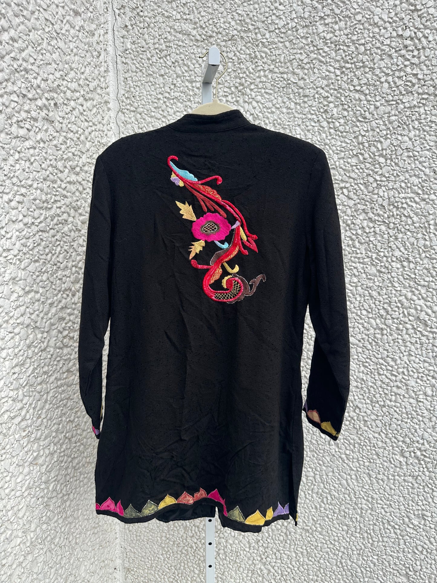 Vintage Floral Embroidered Jacket (S)
