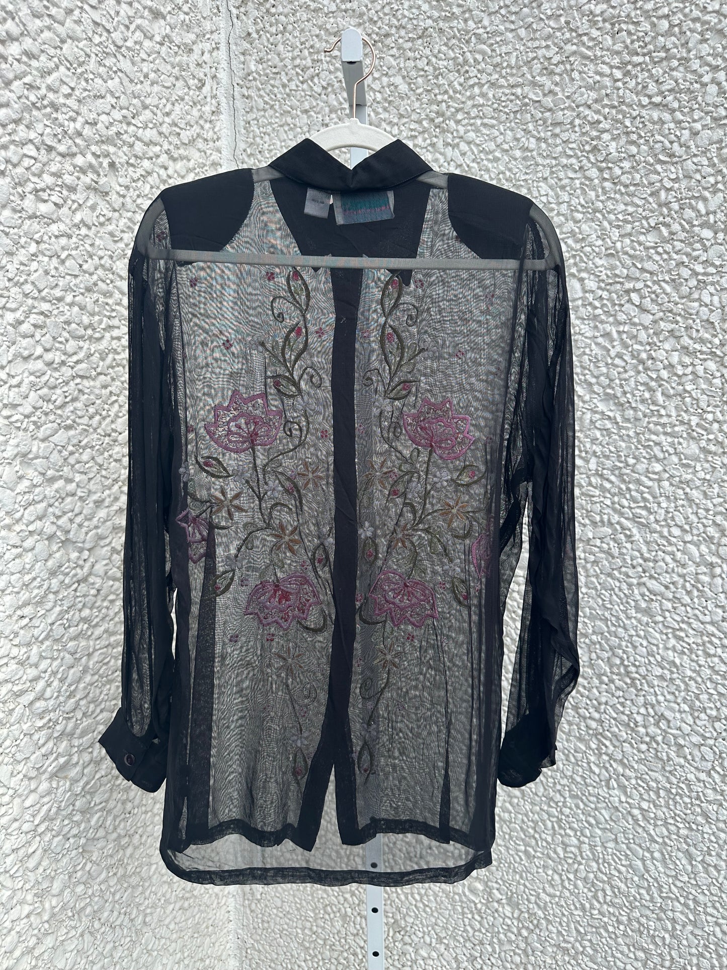 Vintage Sheer Floral Shirt (M)