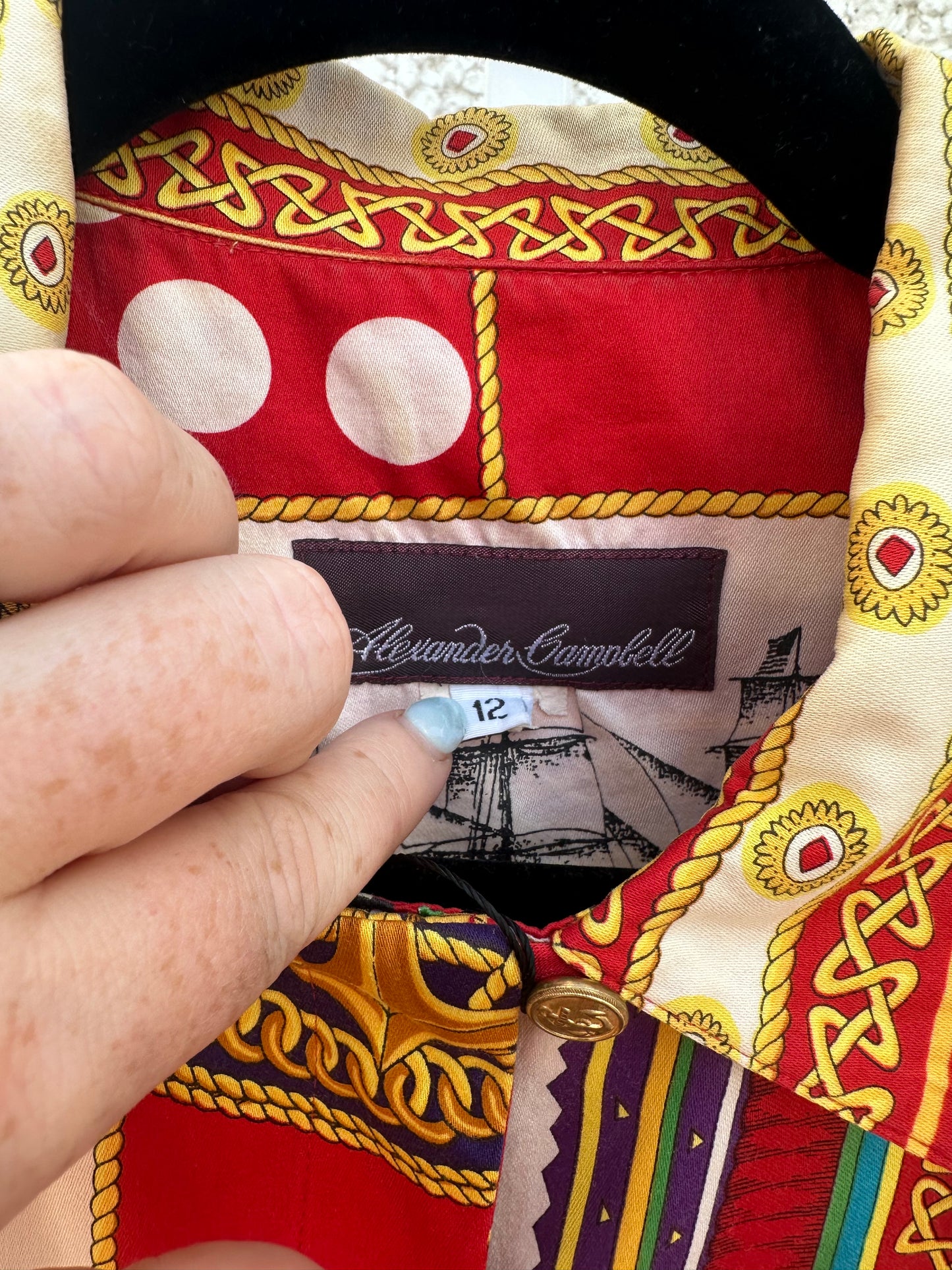 Vintage Nautical Button down (part of set) (L/XL)