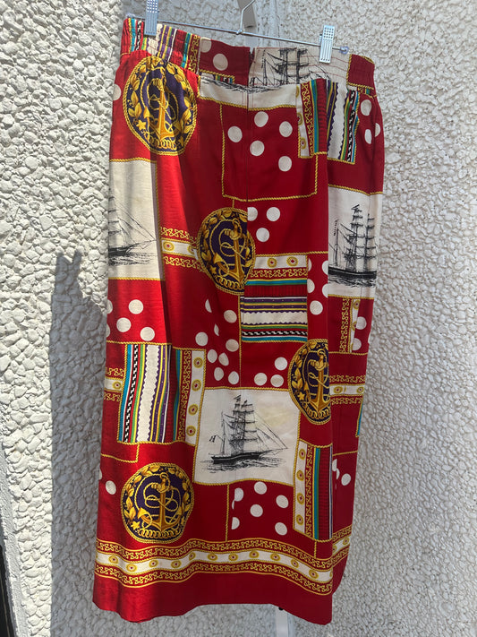 Vintage Nautical Skirt (part of a set) (L)