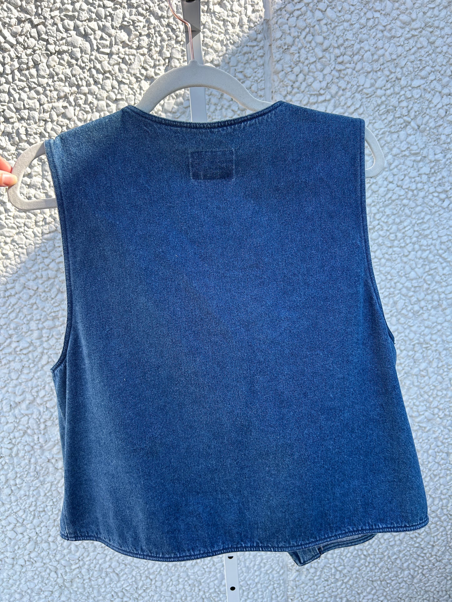 Colorful Rope Accent Denim Vest (L)