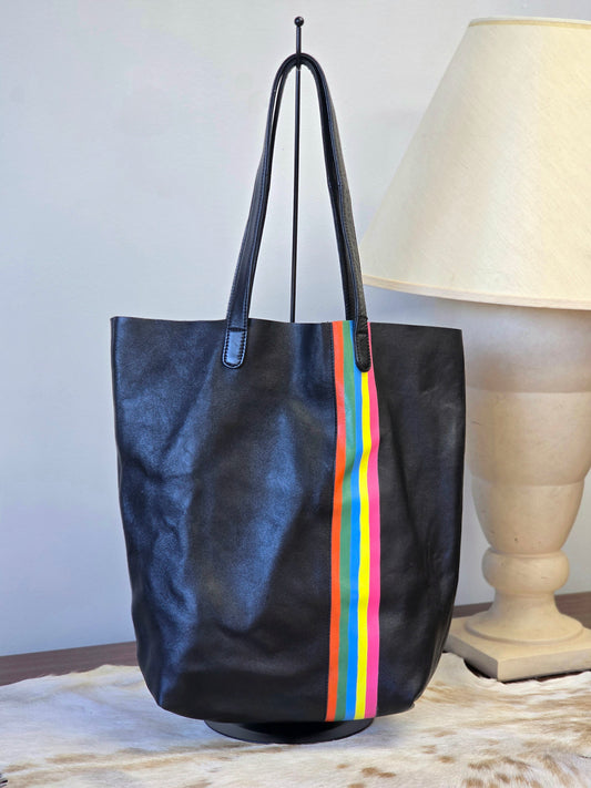 Latico Pop of Rainbow Leather Tote Bag