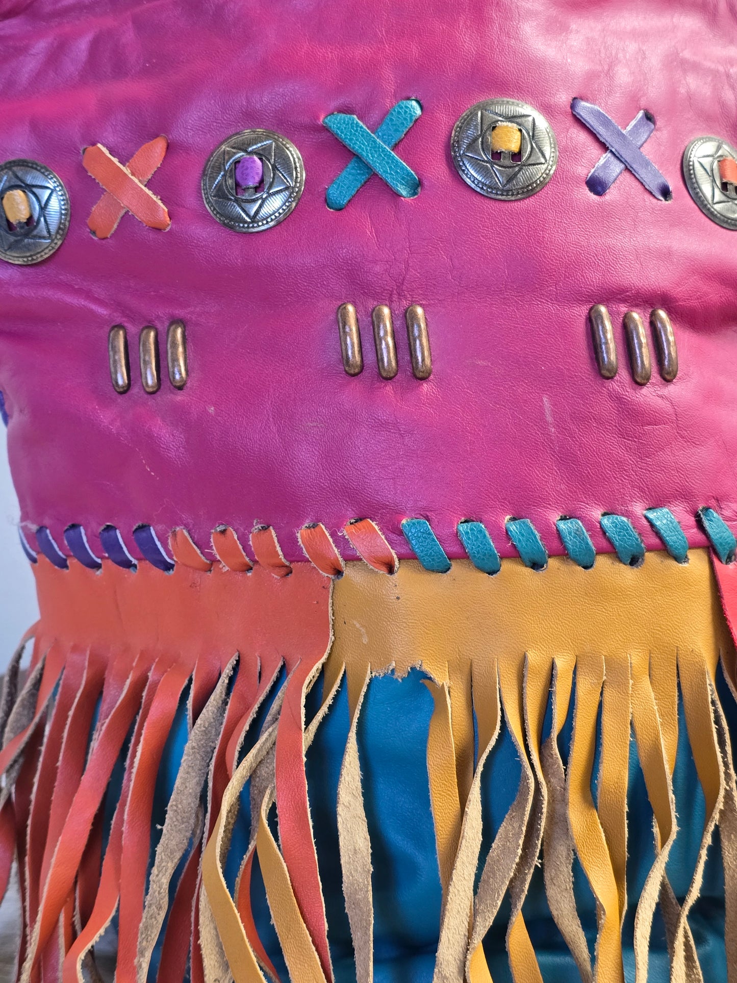 Native/Western Inspired Colourful Fringe Shoulder Bag