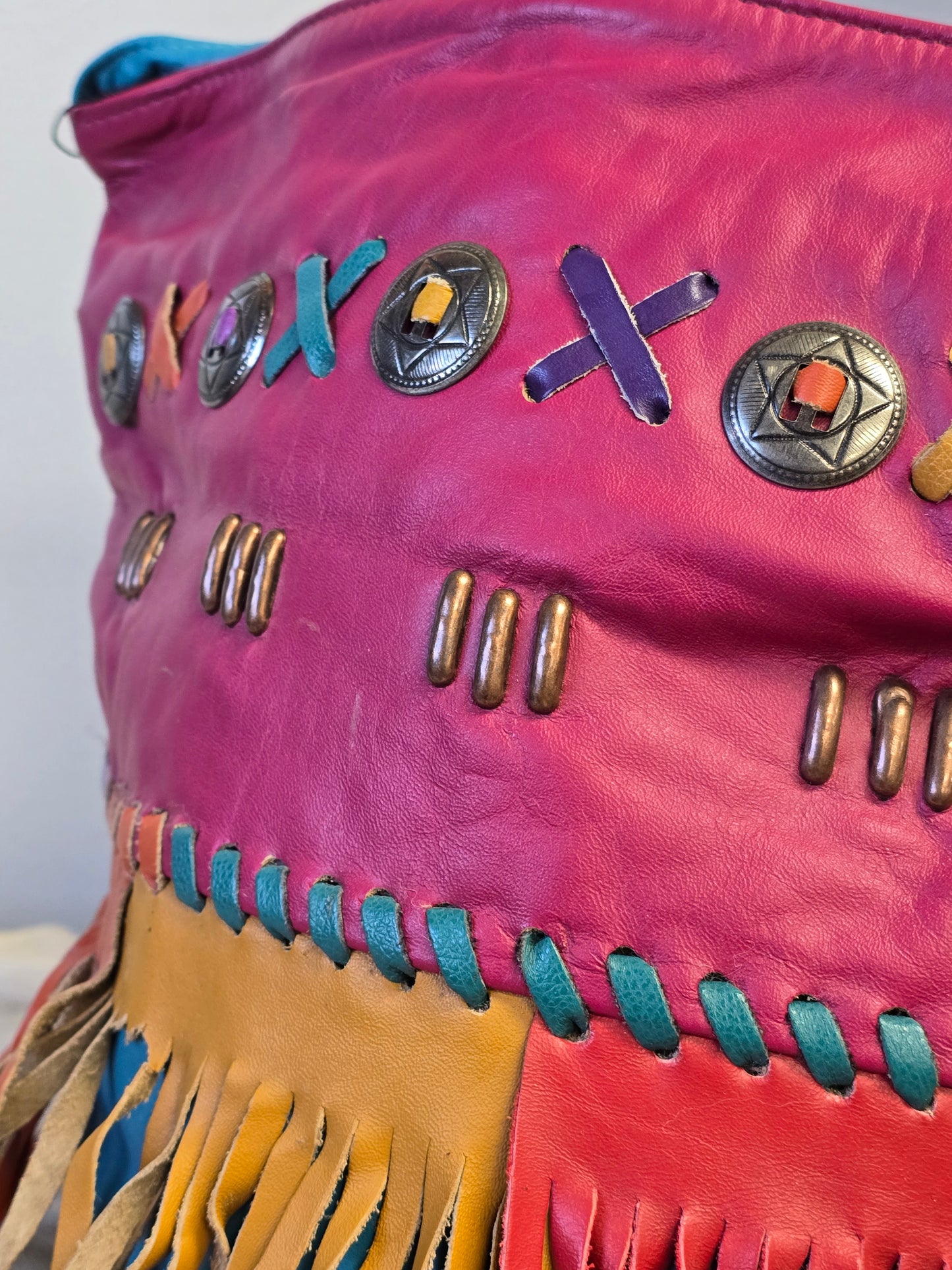 Native/Western Inspired Colourful Fringe Shoulder Bag