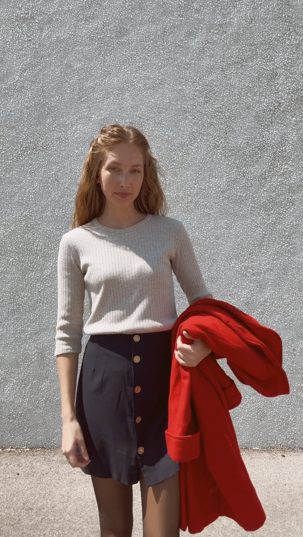 Vintage Ribbed 3/4 Sleeve Shirt (M/L)