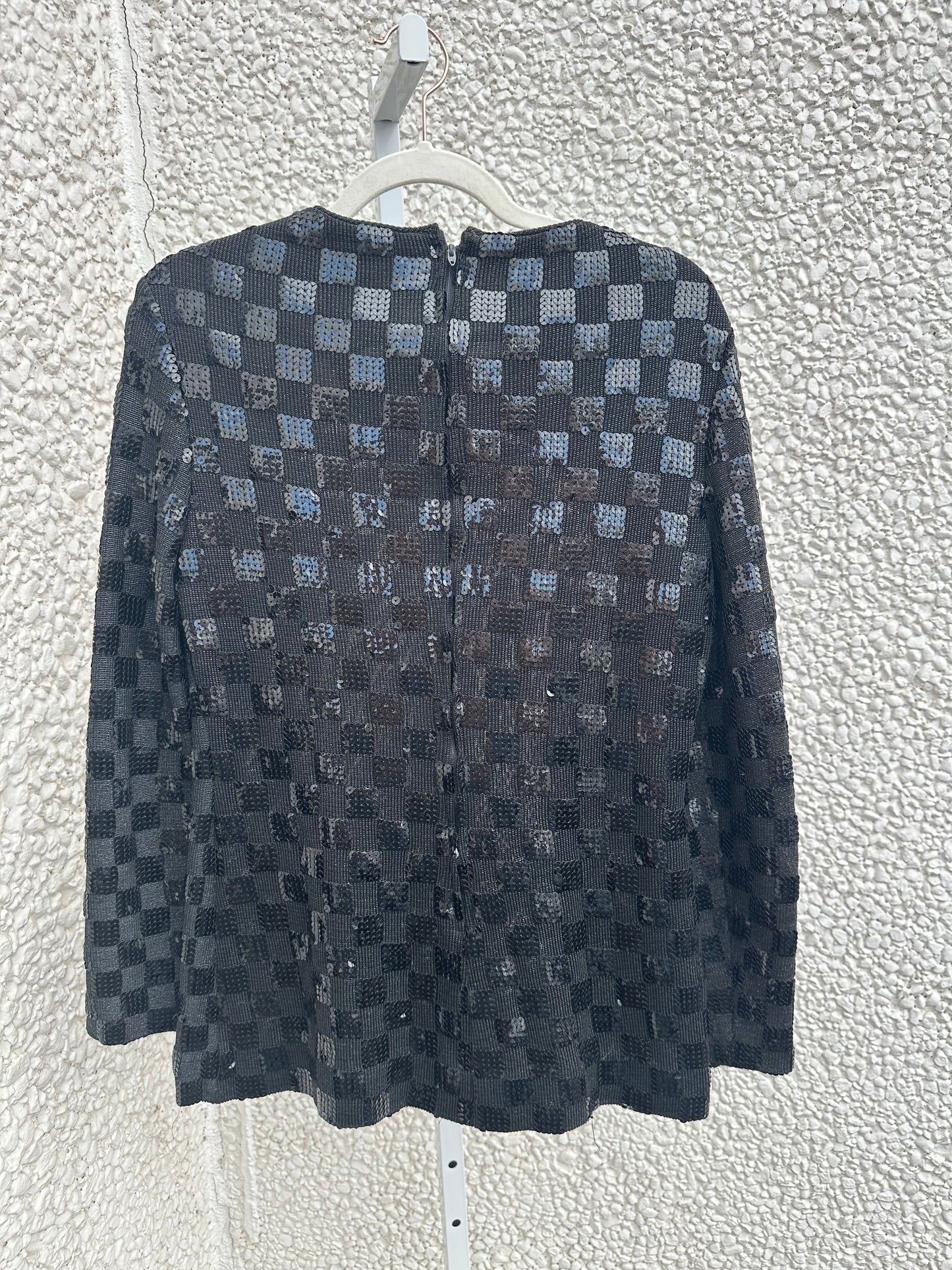 Vintage Sequin Check Top (M)