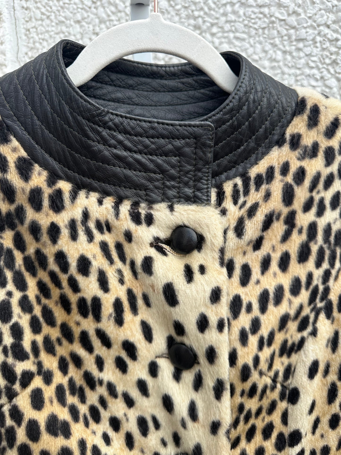 Vintage Faux Fur Cheetah Coat (XS/S)