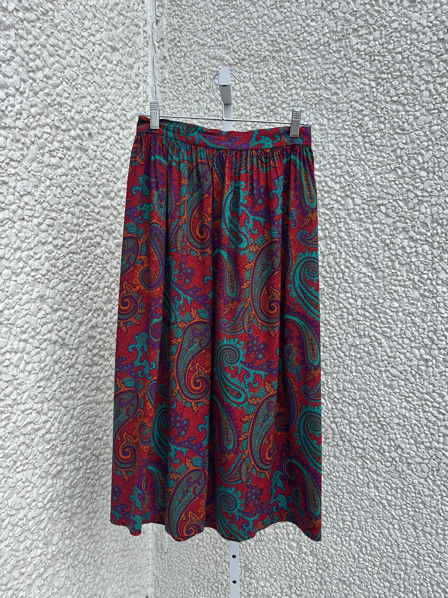 Vintage Bright Paisley Skirt (XS)