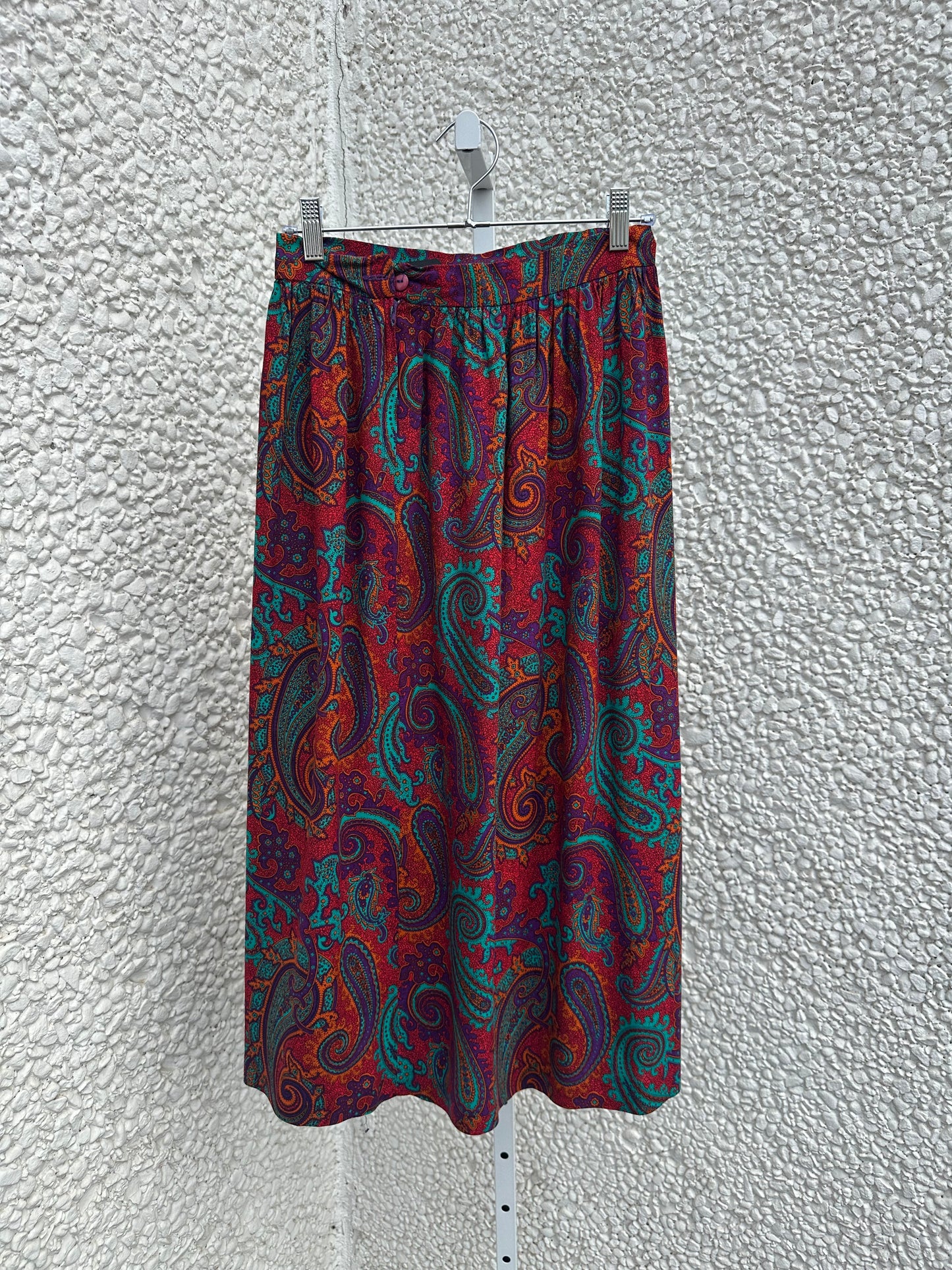 Vintage Bright Paisley Skirt (XS)