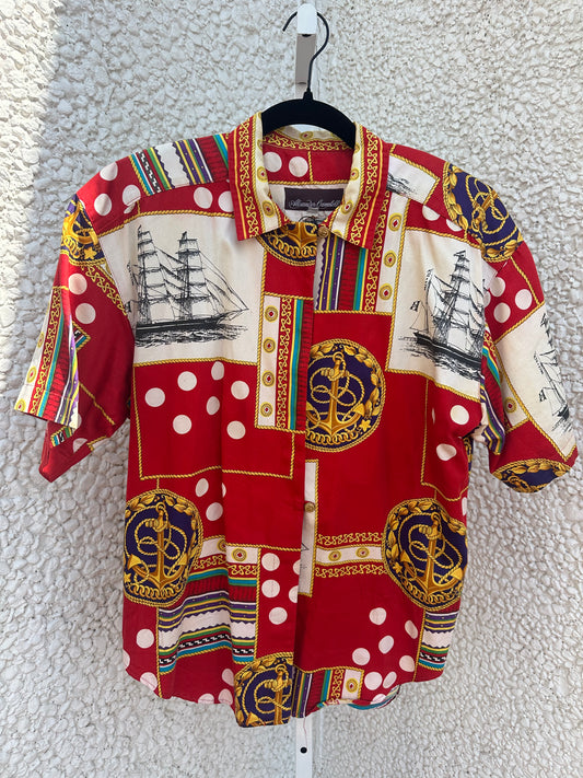 Vintage Nautical Button down (part of set) (L/XL)