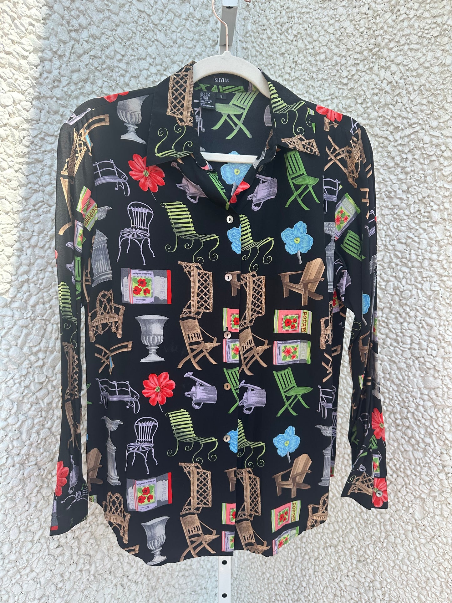 Vintage Silk Blouse (M)