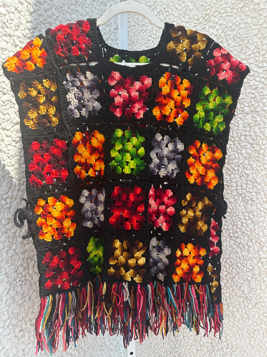Vintage Afghan Open Side Vest (fits up to large)