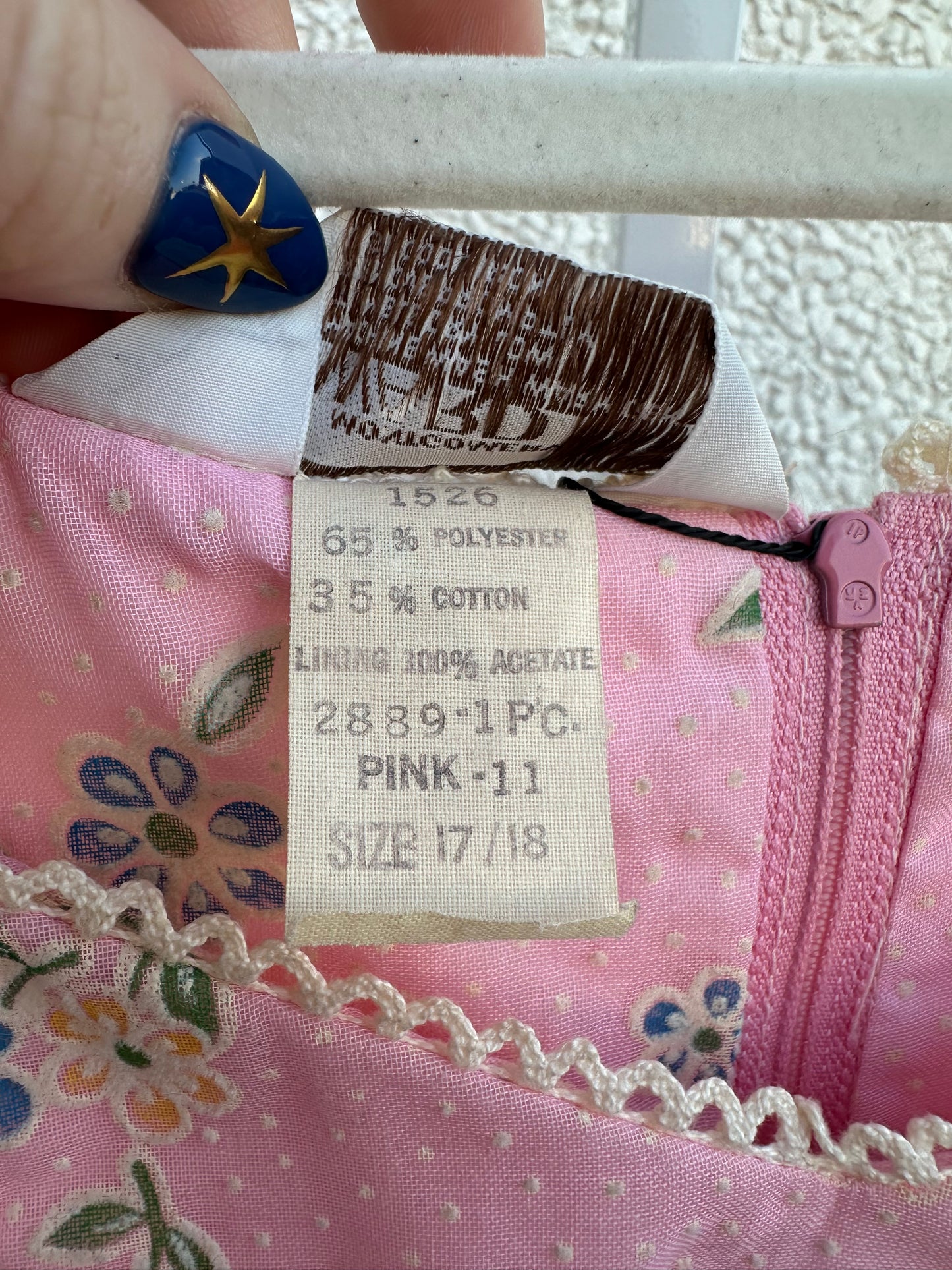 Vintage Pink Maxi Dress (M)