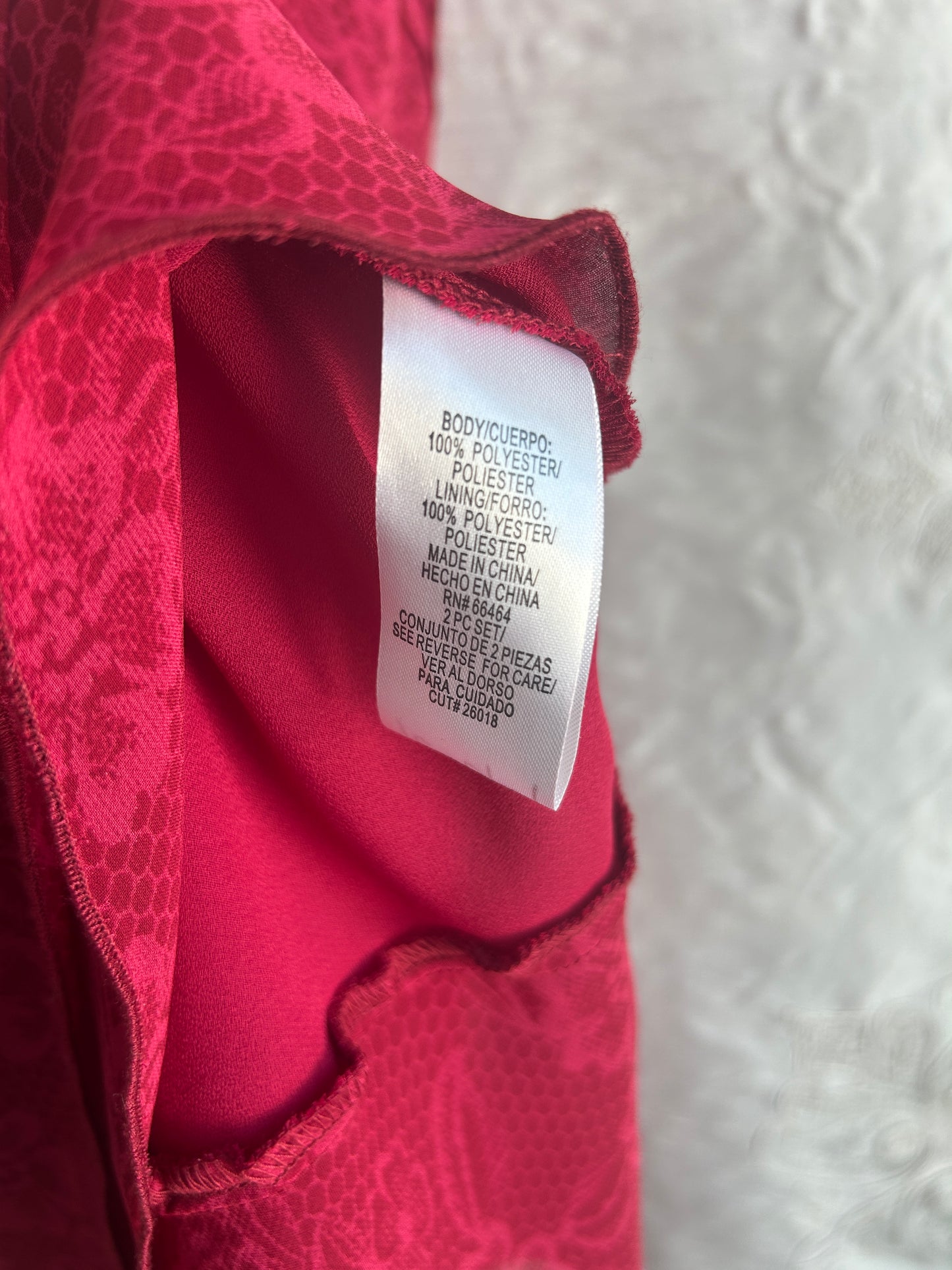 Red Floral Asymmetrical Skirt