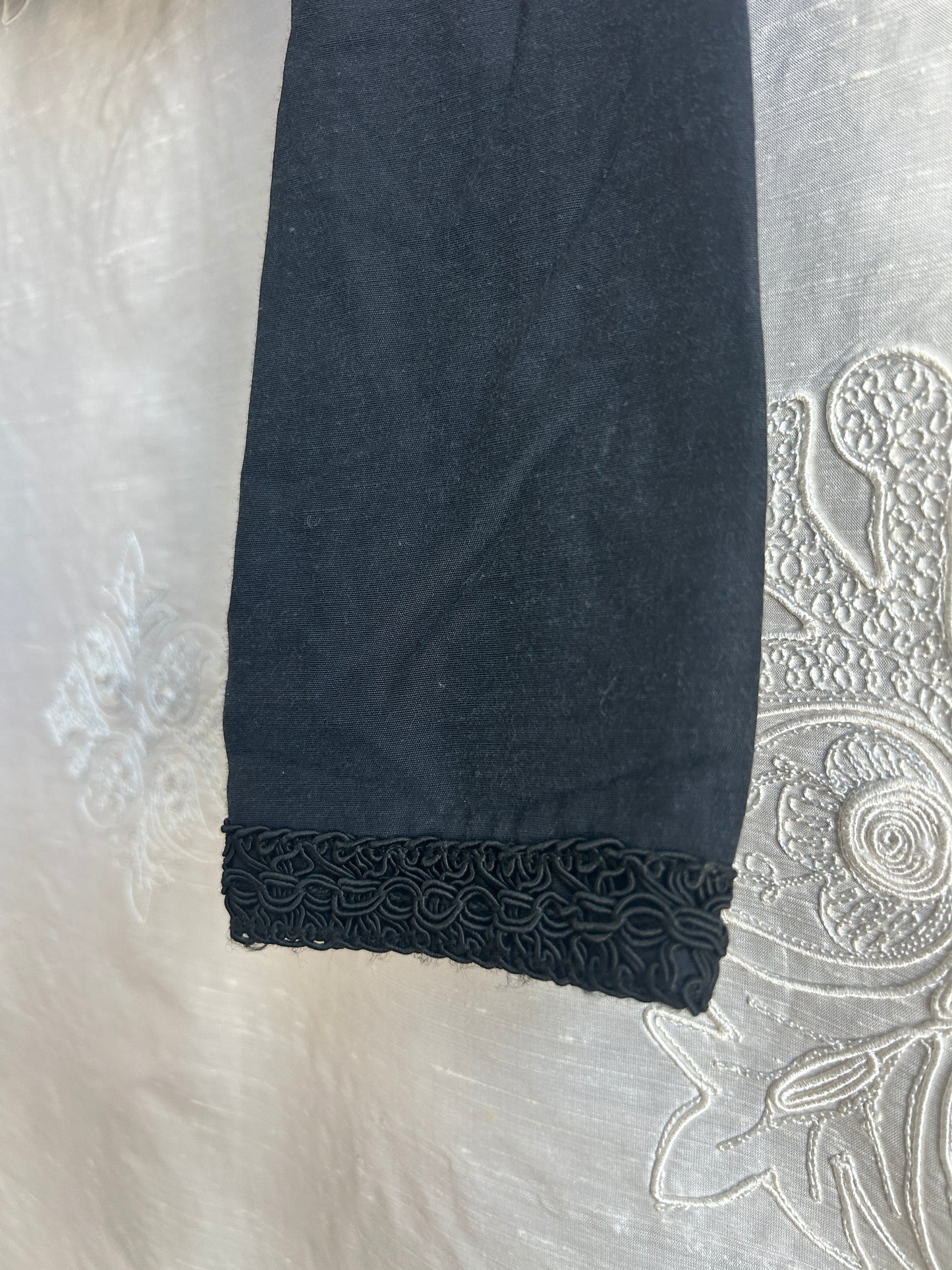 Vintage Casadei Cropped Bolero with Lace Trim