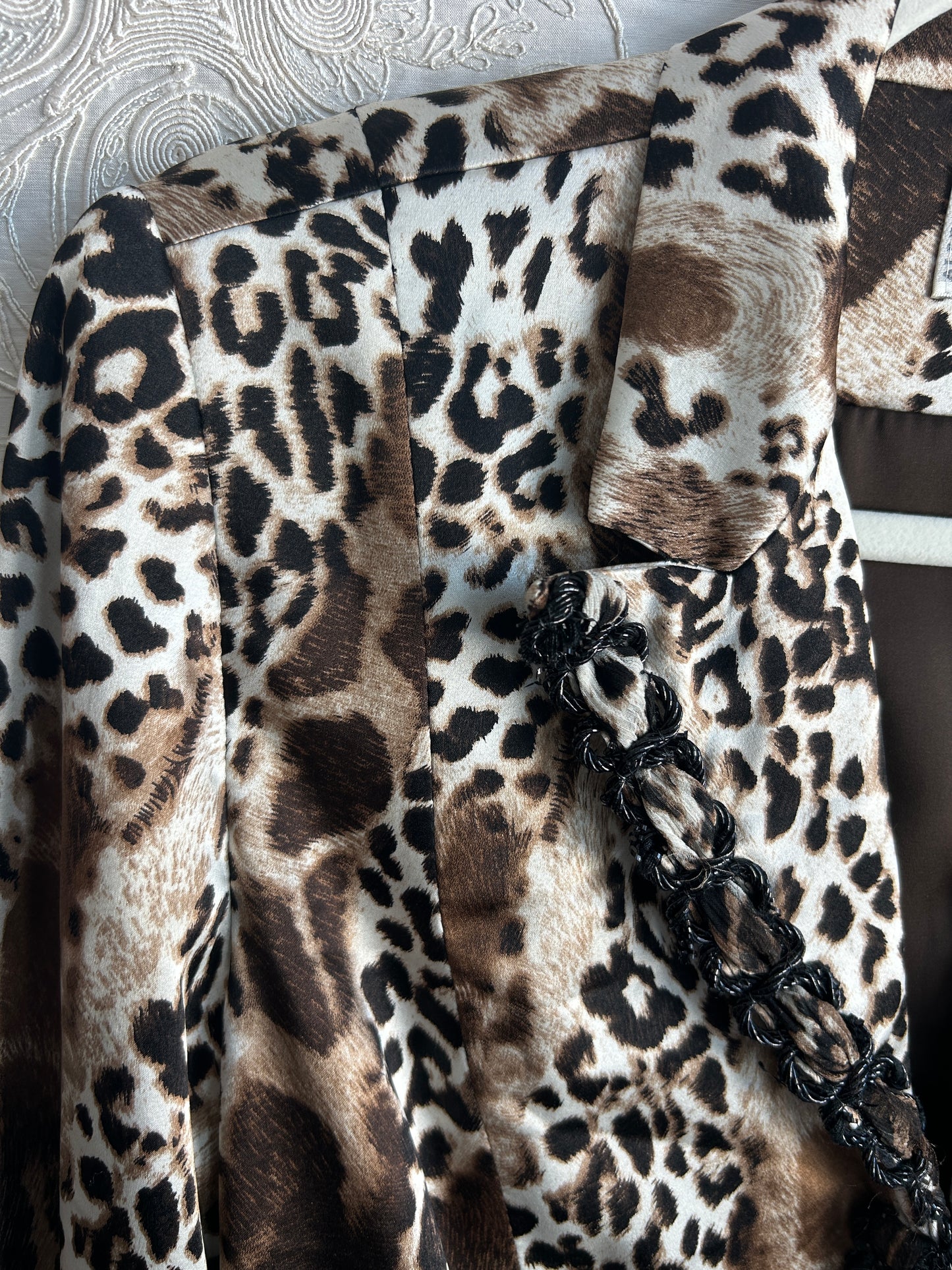 Alberto Makali 100% Silk Animal Print Blazer