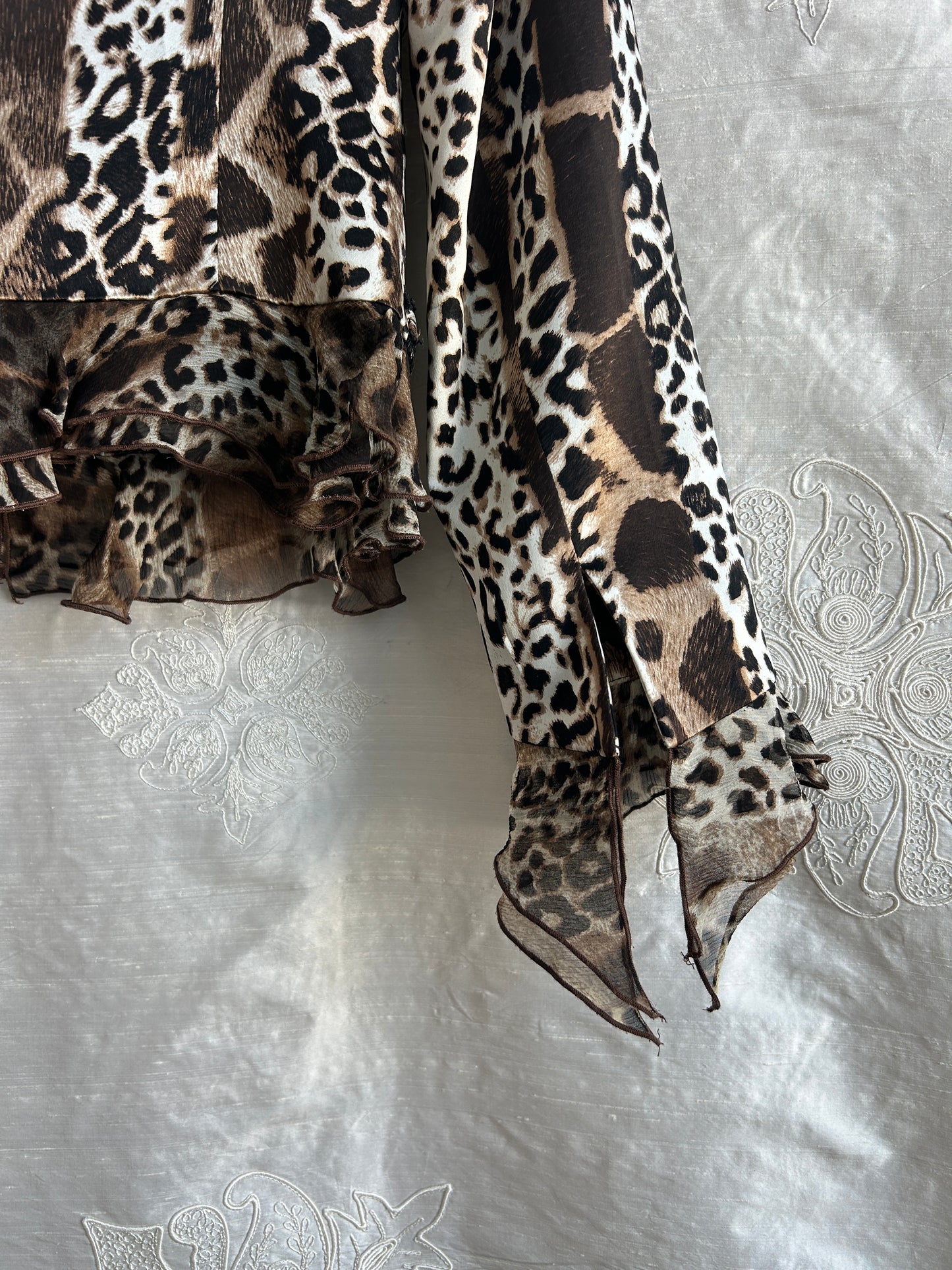 Alberto Makali 100% Silk Animal Print Blazer