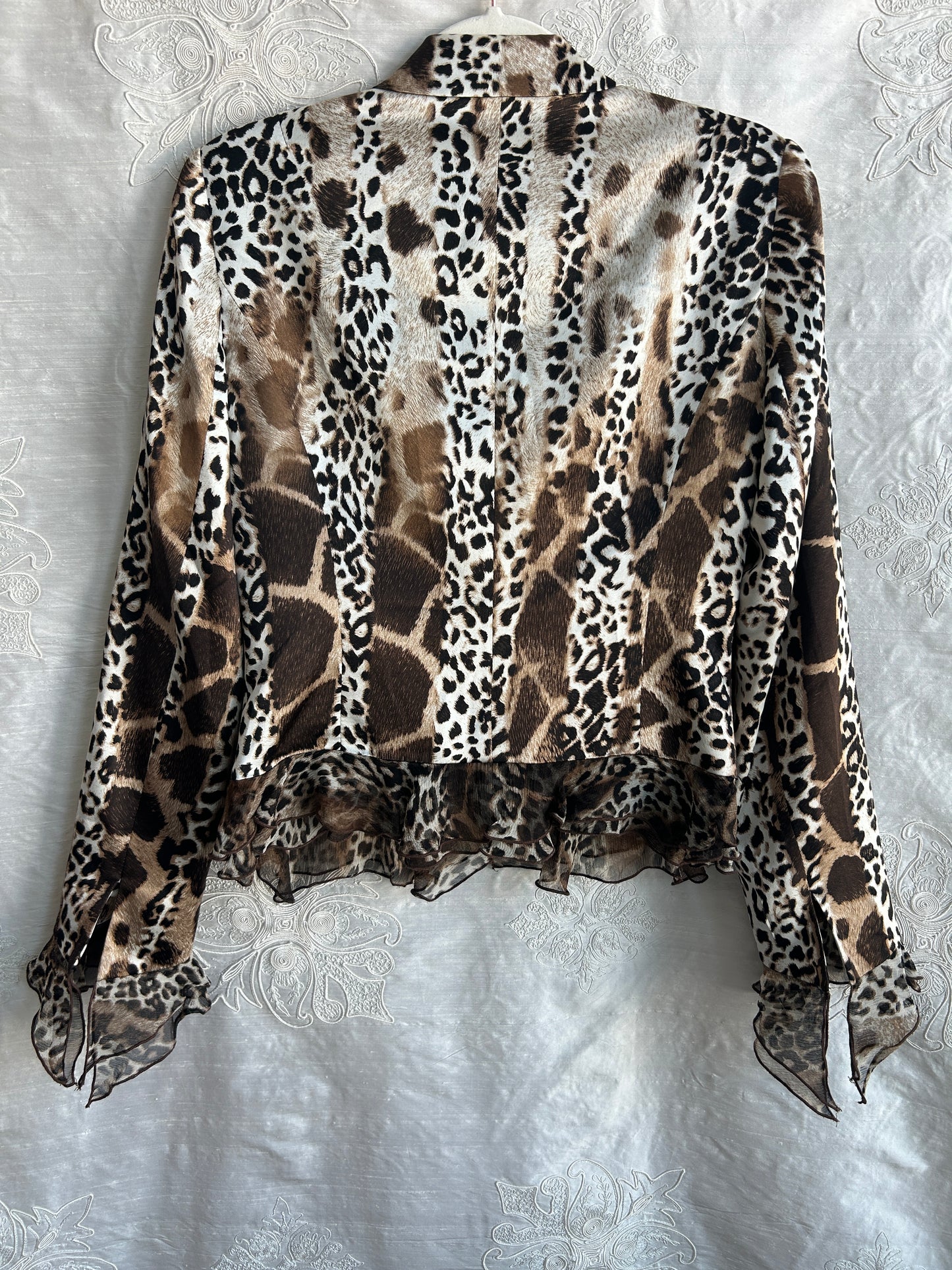 Alberto Makali 100% Silk Animal Print Blazer