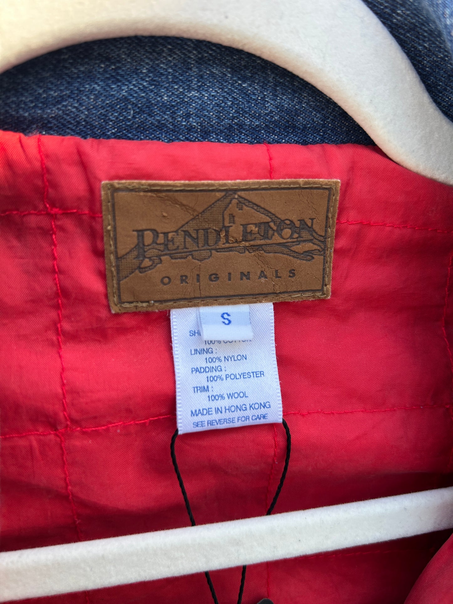 Flannel Pendelton Denim Vest (S)