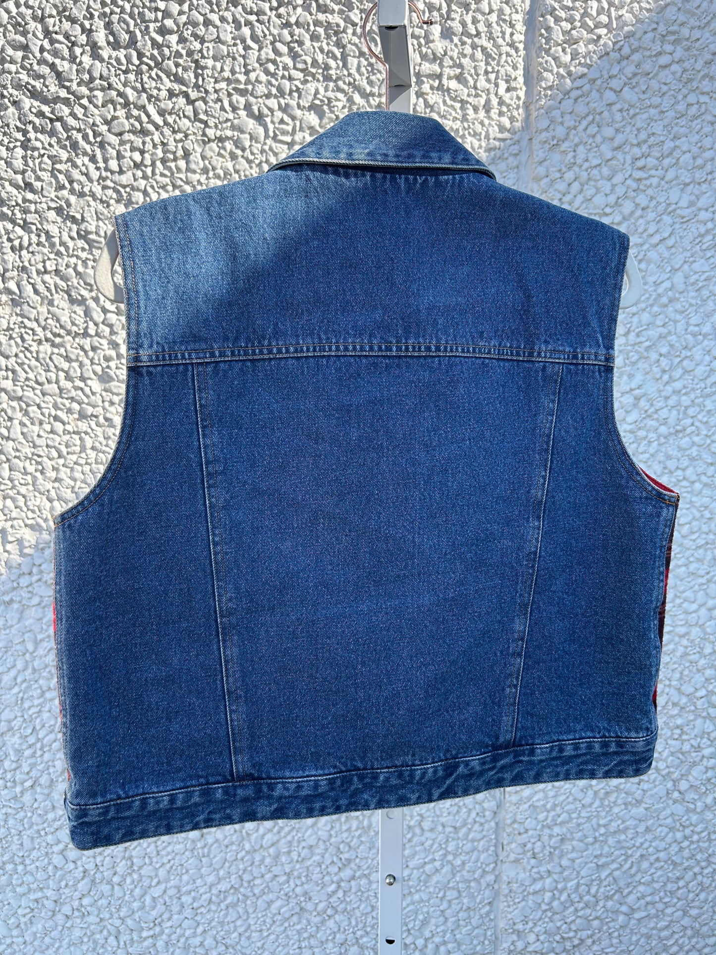 Flannel Pendelton Denim Vest (S)