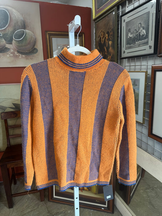 Vintage Striped Turtleneck Sweater (S/M)