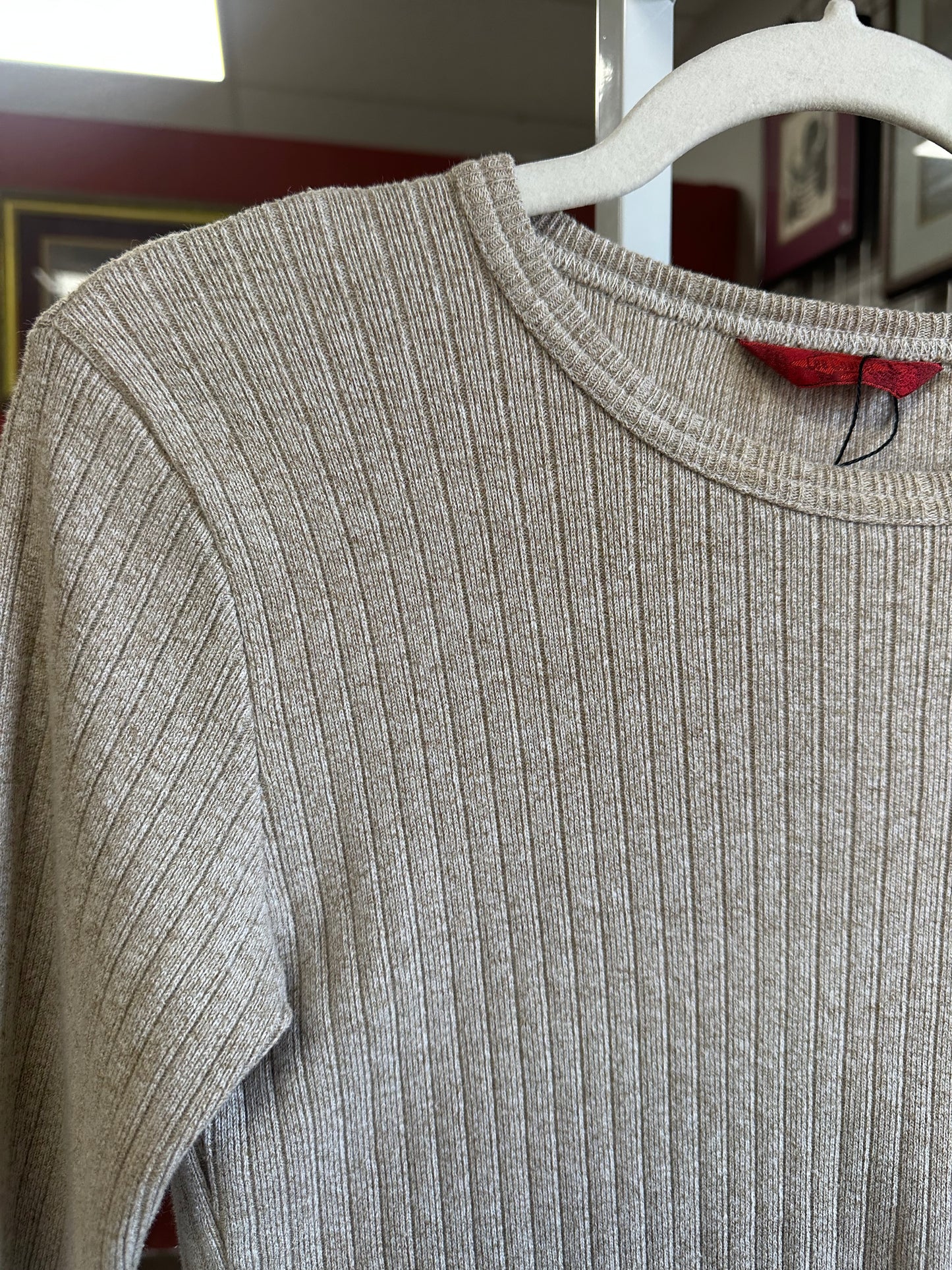 Vintage Ribbed 3/4 Sleeve Shirt (M/L)